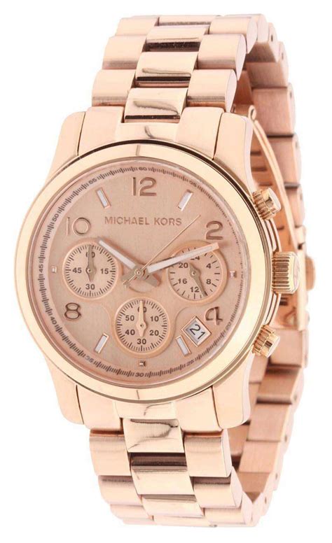 michael kors black and rose gold womens watch|rose gold mk watch women's.